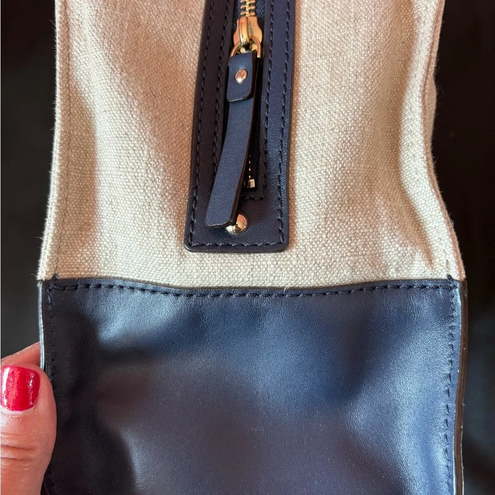 Kate Spade Cream and Blue Satchel with Structured Design - Picture 5 of 11